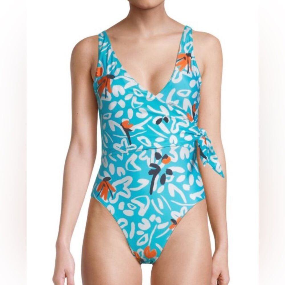 TANYA TAYLOR Kelly Wrap-Style One-Piece Swimsuit Size XS